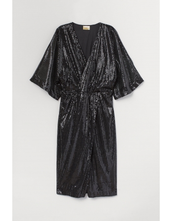 Платье H&M 34, черный пайетки (64694)