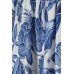 Блуза H&M 32, бело синий цветы (64679)
