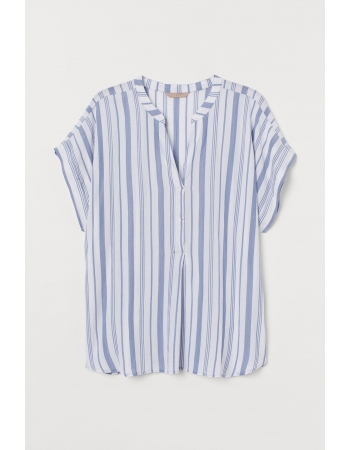 Блуза H&M 2XL, белый голубая полоска (48353)