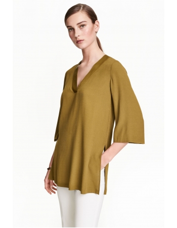 Блуза H&M 34, оливковий (49501)