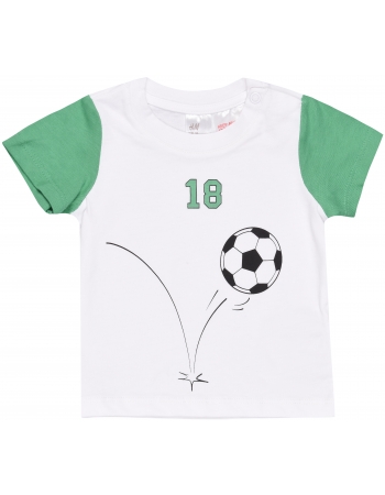 Футболка для сна H&M 56см, бело зеленый (42316)