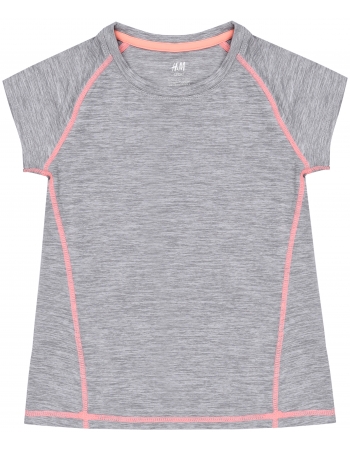 Спортивная футболка H&M 110 116см, серый (47343)