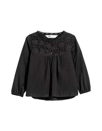 Блуза H&M 146см, черный (35555)