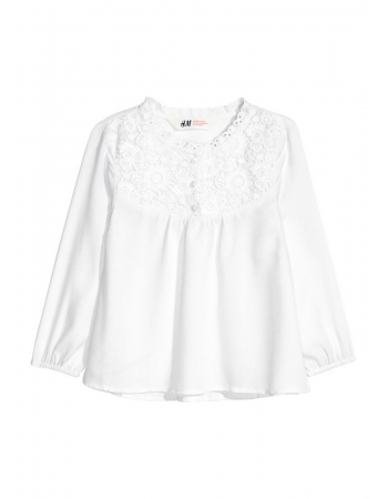 Блуза H&M 110см, белый (9014)