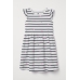 Платье H&M 92см, бело черный полоска (25297)