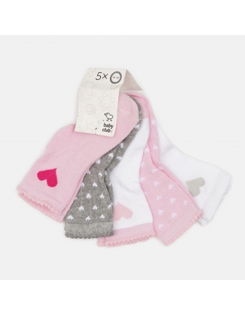 Шкарпетки (5 пар) C&A 18 20, білий, сірий, рожевий (55640)