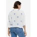 Блуза H&M S, белый пальмы (70589)