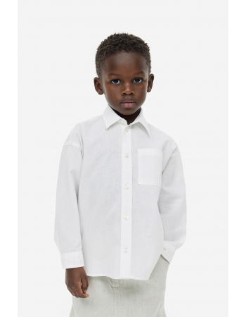 Рубашка H&M 122см, белый (70877)
