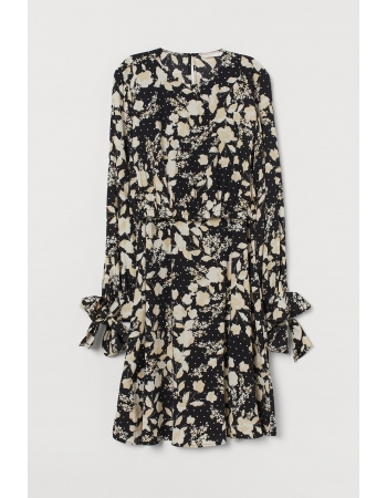 Платье для кормящих H&M S, черно бежевый (64567)