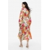 Платье H&M L, кремовый цветы (69250)
