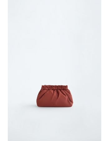 Клатч Zara 13,5х20х10,5 см, кирпичный (65767)