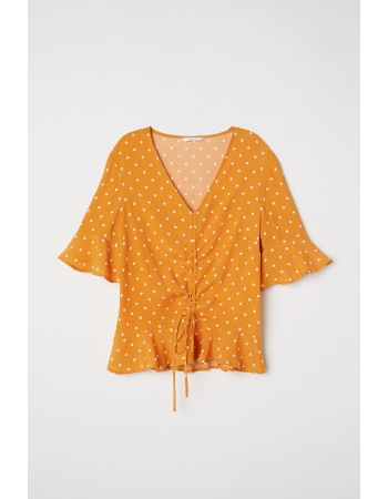 Блуза H&M 32, желтый горох (65280)