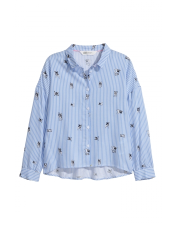Блуза H&M 152см, блакитна смужка (32500)