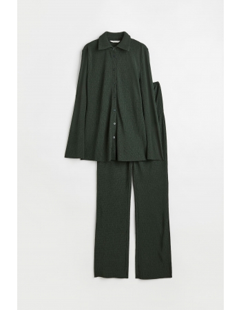 Костюм для беременных (рубашка, брюки) H&M L, темно зеленый (69924)