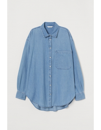 Рубашка джинсовая H&M XL, голубой (67728)