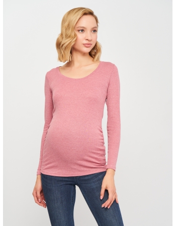 Лонгслив для беременных H&M S, бледно розовый меланж (59278)