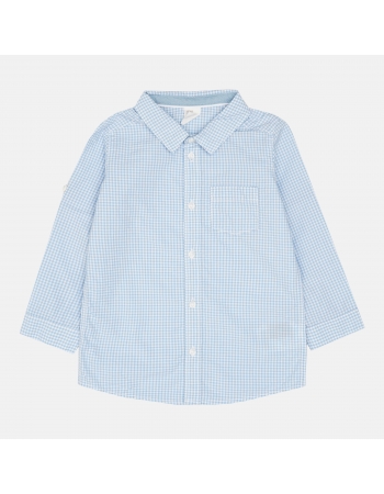 Рубашка H&M 92см, бело голубой клетка (59524)