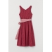 Карнавальное платье Крестьянка H&M 44, бордовый цветы (51368)