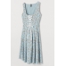 Карнавальное платье Крестьянка H&M 42, голубой цветы (51367)