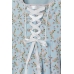 Карнавальное платье Крестьянка H&M 38, голубой цветы (51367)