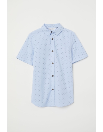 Рубашка H&M 140см, голубой (23331)