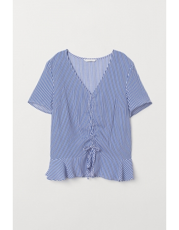 Блуза H&M 36, бело синий полоска (40328)