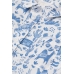 Рубашка H&M 92см, бело синий (42078)