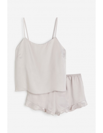 Пижама (майка, шорты) H&M XL, серо бежевый (69820)