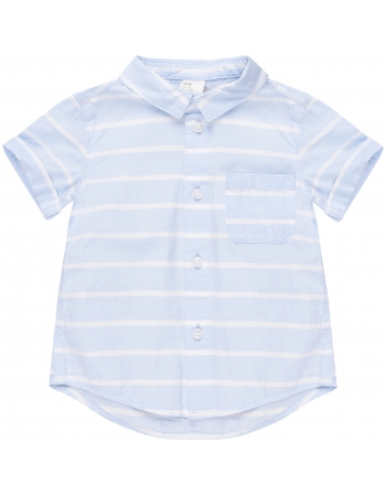 Сорочка H&M 68см, біло блакитна смужка (38744)