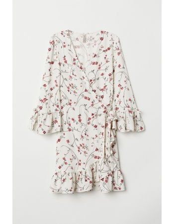 Платье H&M 32, белый цветы (40053)