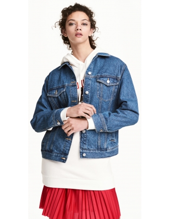 Куртка джинсовая H&M 34, синий (48518)