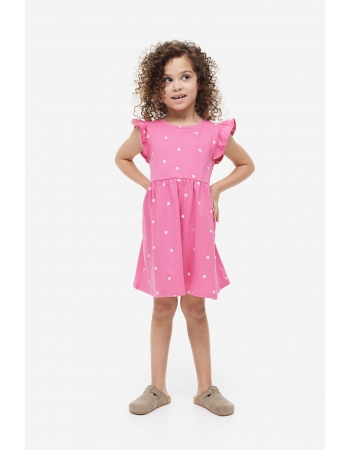 Платье H&M 98 104см, розовый горох (71272)