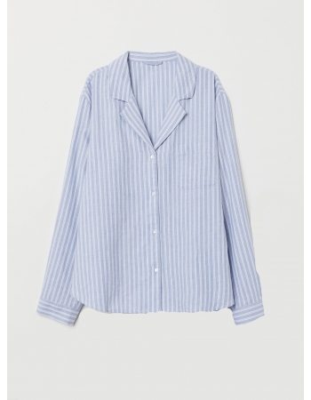 Рубашка для сна H&M M, голубой полоска (40118)