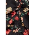 Блуза H&M 36, черный цветы (37576)