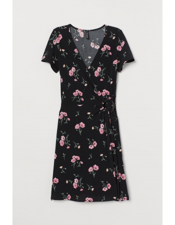 Платье H&M 38, черный цветы (61788)