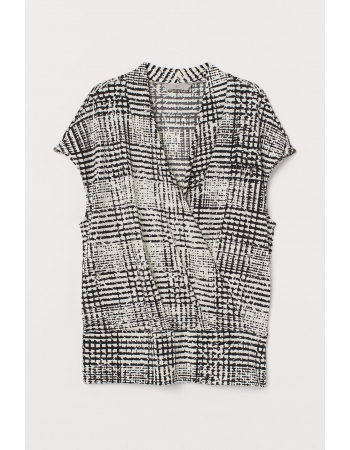 Блуза H&M S, чорно білий візерунок (55456)