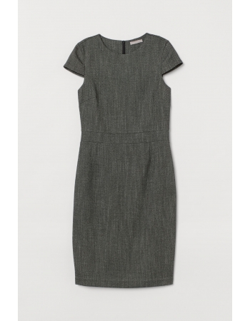 Платье H&M 44, черно белый узор (55453)