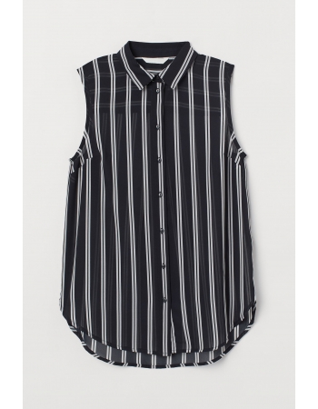 Блуза H&M 34, черный полоска (53345)