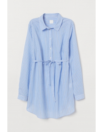 Блуза для беременных H&M XL, бело голубой полоска (39936)