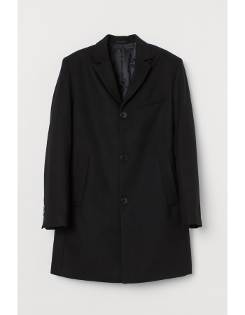 Пальто H&M 44, чорний (61889)