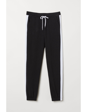 Спортивные брюки H&M S, черный белая полоска (40348)