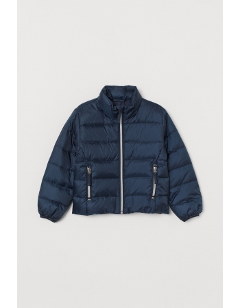 Куртка пухова H&M 110см, темно синій (45118)