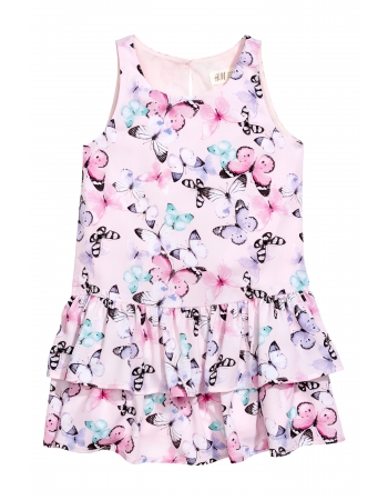 Платье H&M 92см, розовый бабочки (35529)