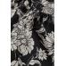 Блуза H&M 34, черный белые цветы (48543)