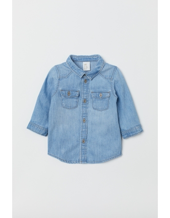 Рубашка H&M 98см, голубой (22214)