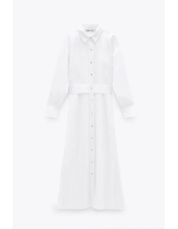 Платье рубашка Zara S, белый (65141)