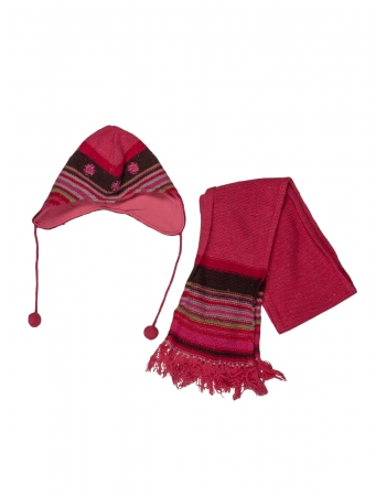 Комплект (шапка, шарф) Dominka 104см (51), малиновый (34359)