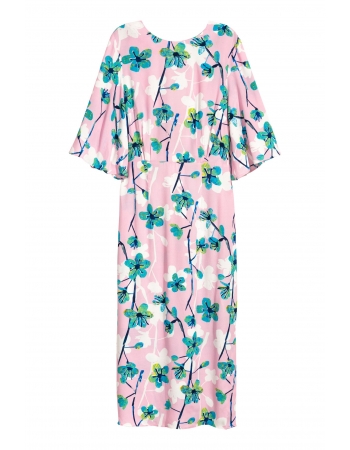 Платье H&M 38, бледно розовый цветы (63939)