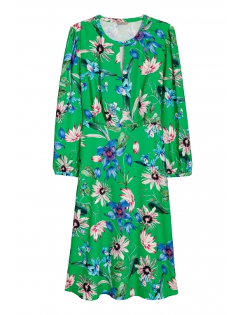 Платье H&M 52, зеленый цветы (68002)