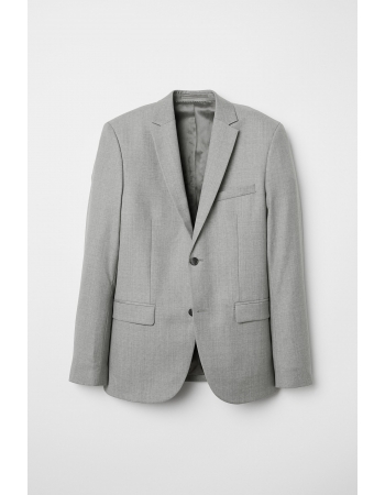 Пиджак шерстяной H&M 54, серый (40470)